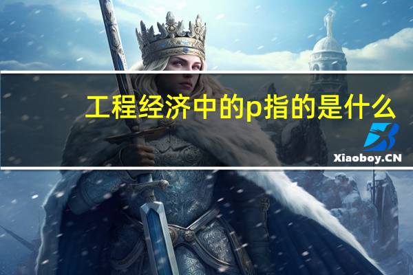 工程经济中的p指的是什么