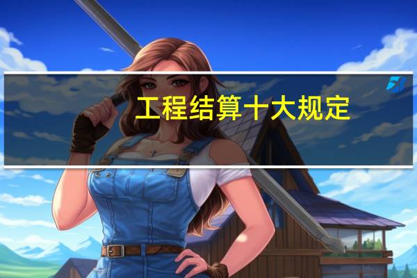 工程结算十大规定