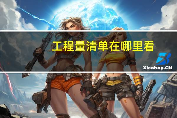 工程量清单在哪里看