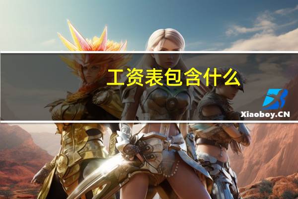 工资表 包含什么