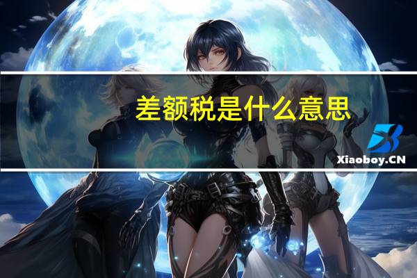 差额税是什么意思