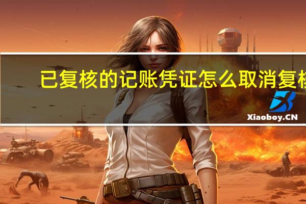 已复核的记账凭证怎么取消复核