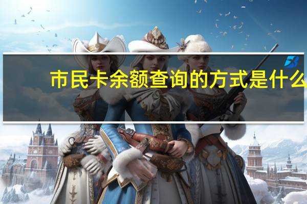市民卡余额查询的方式是什么