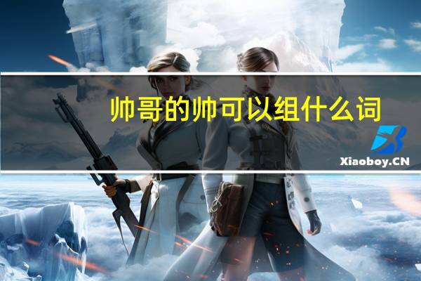 帅哥的帅可以组什么词