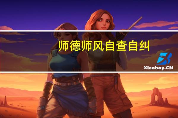 师德师风自查自纠