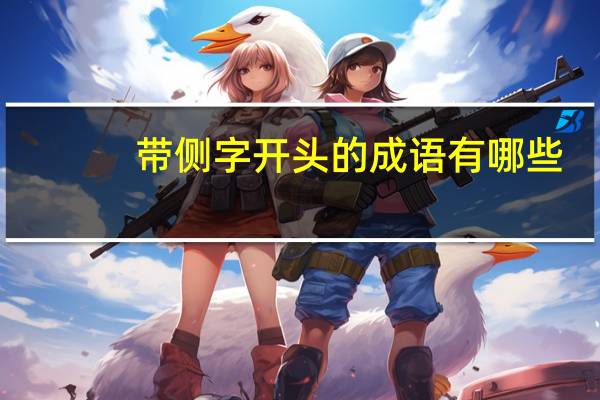 带侧字开头的成语有哪些