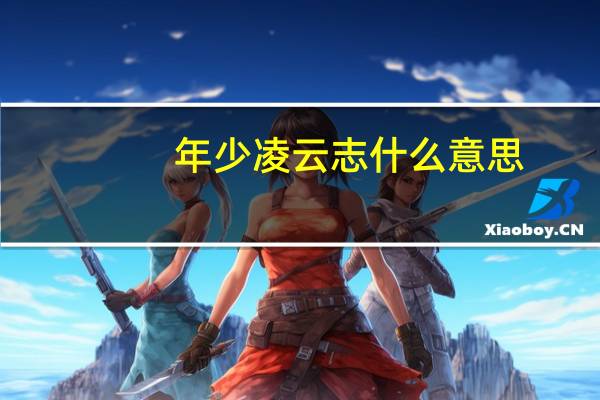 年少凌云志什么意思