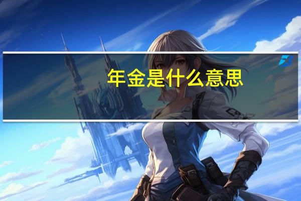 年金是什么意思