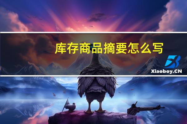 库存商品摘要怎么写