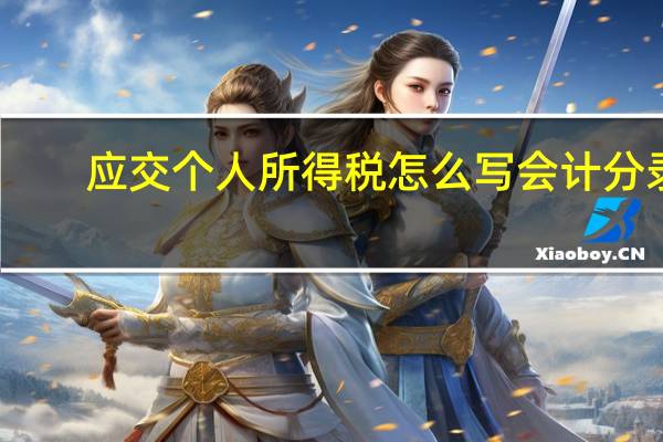 应交个人所得税怎么写会计分录