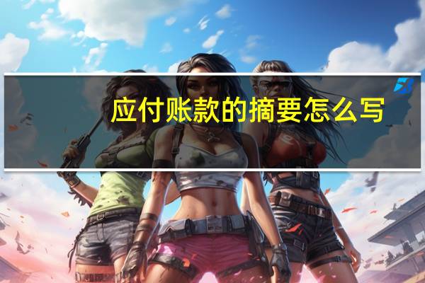 应付账款的摘要怎么写