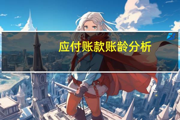 应付账款账龄分析