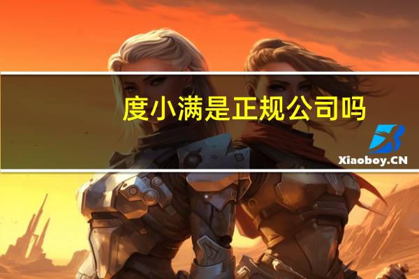 度小满是正规公司吗
