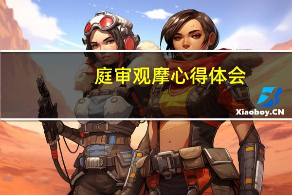 庭审观摩心得体会