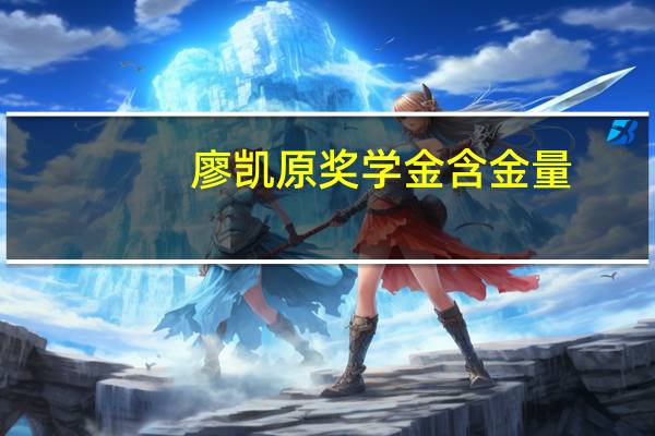 廖凯原奖学金含金量