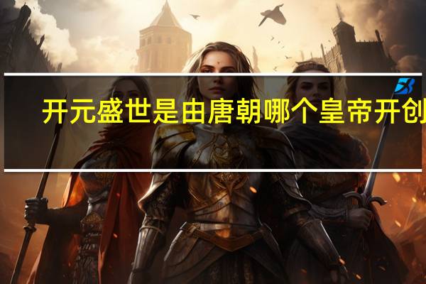 开元盛世是由唐朝哪个皇帝开创的