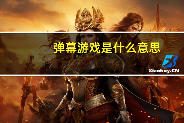 弹幕游戏是什么意思