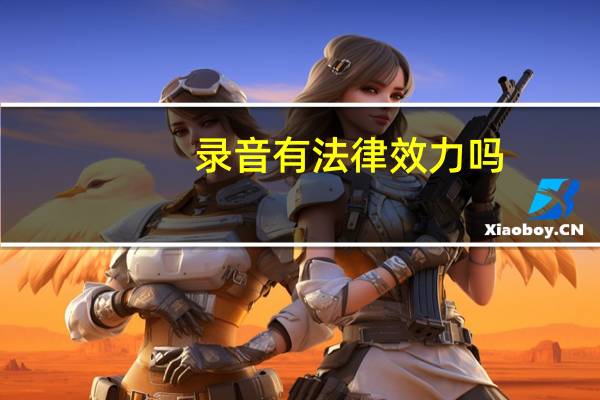 录音有法律效力吗