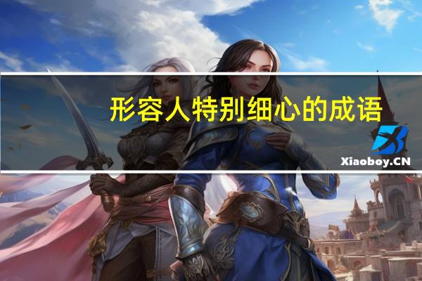 形容人特别细心的成语