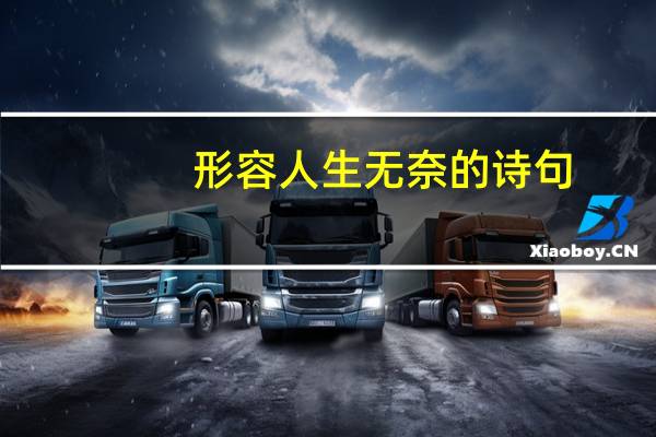 形容人生无奈的诗句
