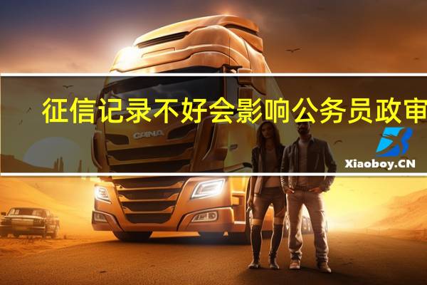 征信记录不好会影响公务员政审吗