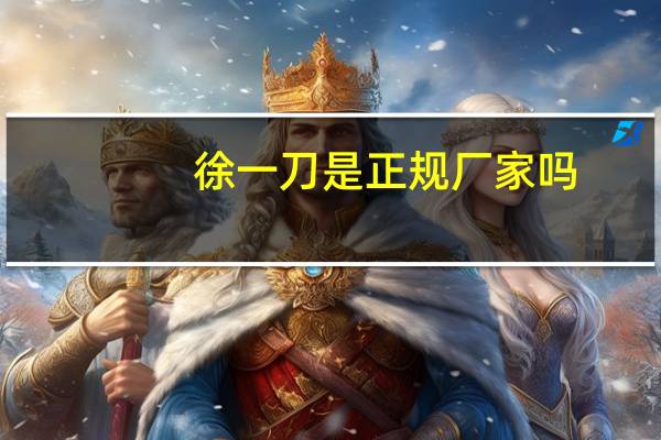 徐一刀是正规厂家吗