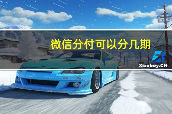 微信分付可以分几期