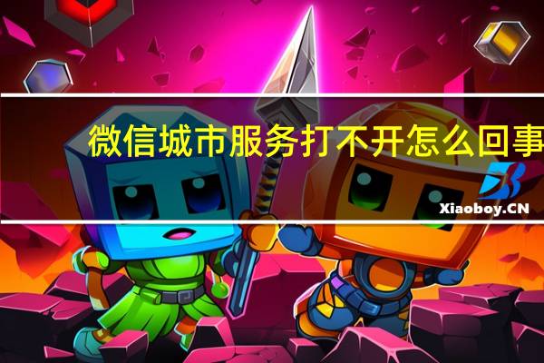 微信城市服务打不开怎么回事
