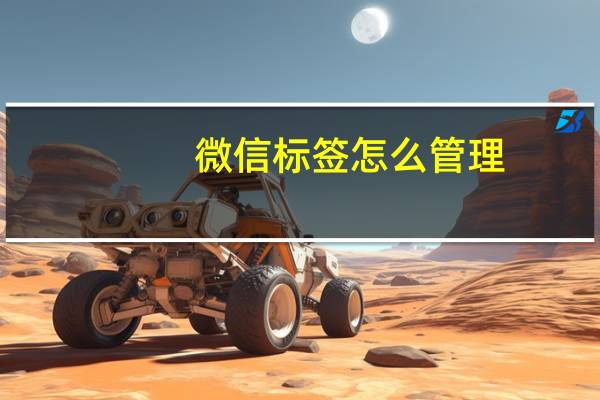 微信标签怎么管理
