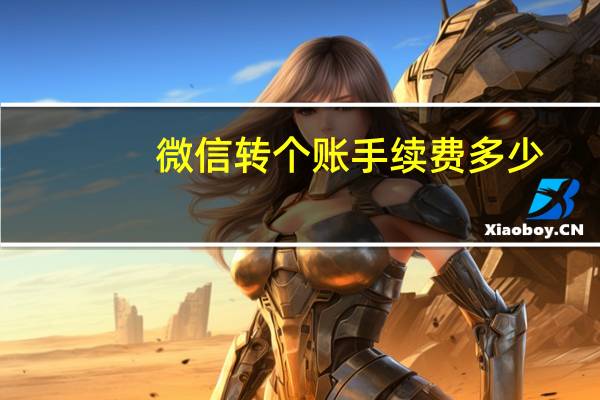 微信转个账手续费多少