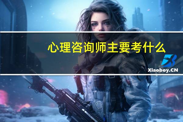 心理咨询师主要考什么