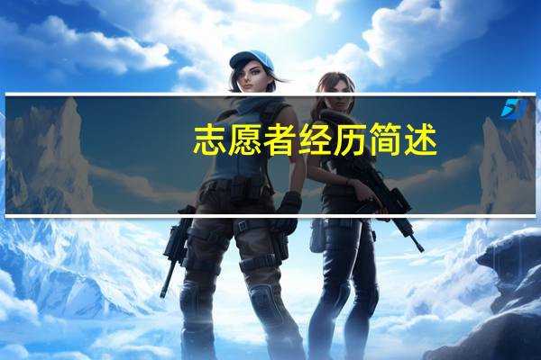 志愿者经历简述
