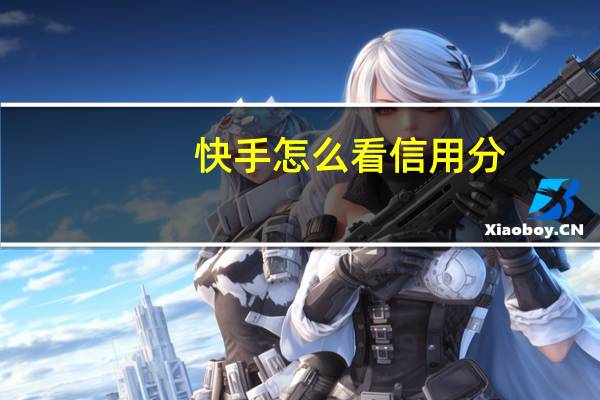 快手怎么看信用分