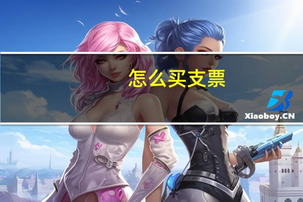 怎么买支票