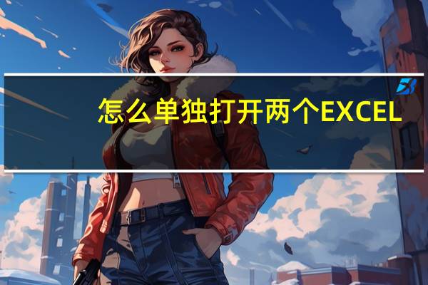 怎么单独打开两个EXCEL