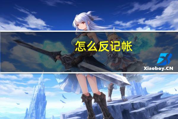 怎么反记帐