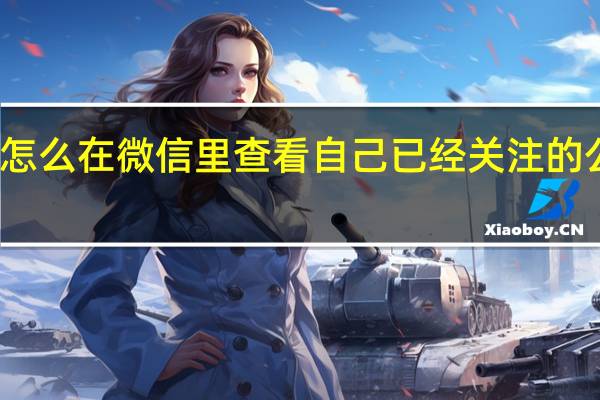 怎么在微信里查看自己已经关注的公众号