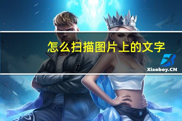 怎么扫描图片上的文字