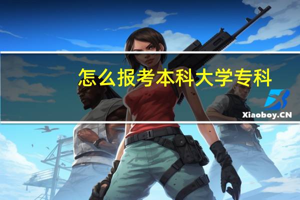 怎么报考本科大学专科