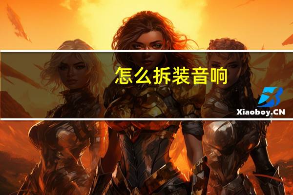 怎么拆装音响