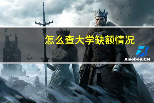 怎么查大学缺额情况