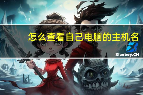 怎么查看自己电脑的主机名