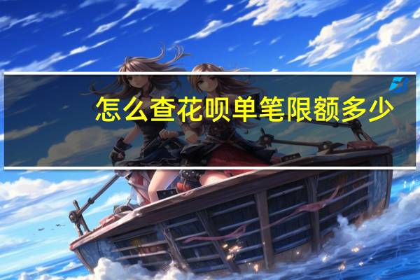 怎么查花呗单笔限额多少