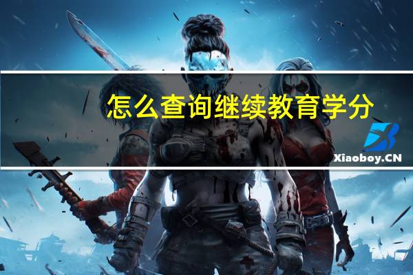怎么查询继续教育学分