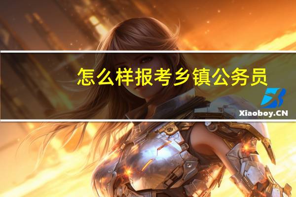 怎么样报考乡镇公务员