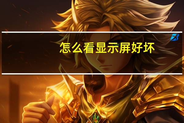 怎么看显示屏好坏