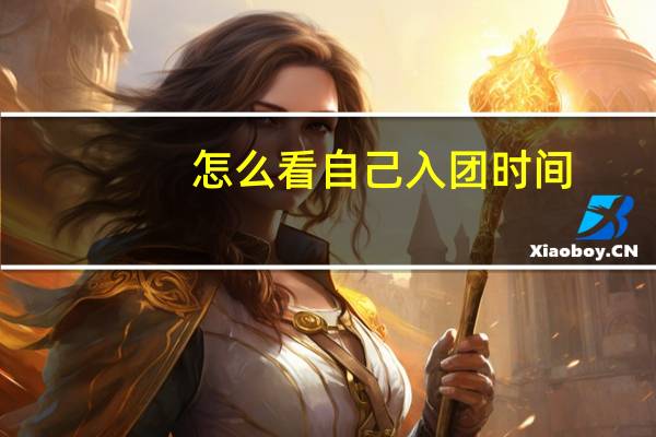 怎么看自己入团时间