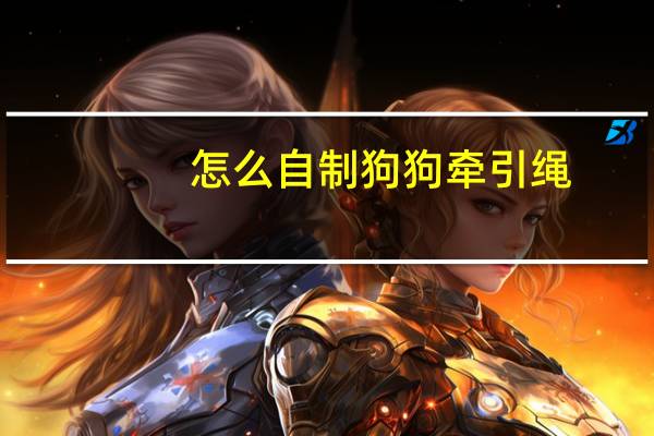 怎么自制狗狗牵引绳