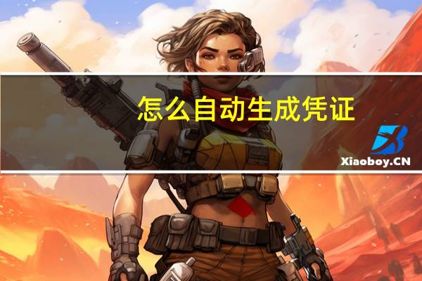 怎么自动生成凭证