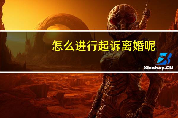 怎么进行起诉离婚呢